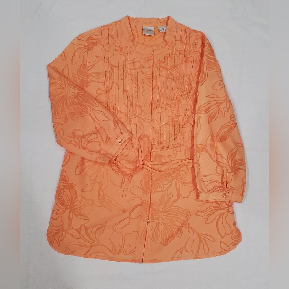 Emma James Orange Floral Blouse
